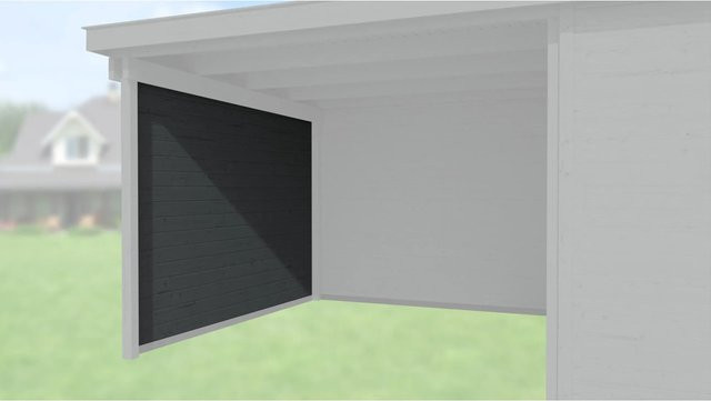 WEKA Seitenwand aus Holz für Haustyp 126 und 172 in Anthrazit, Tiefe: 235 cm - Bild 1