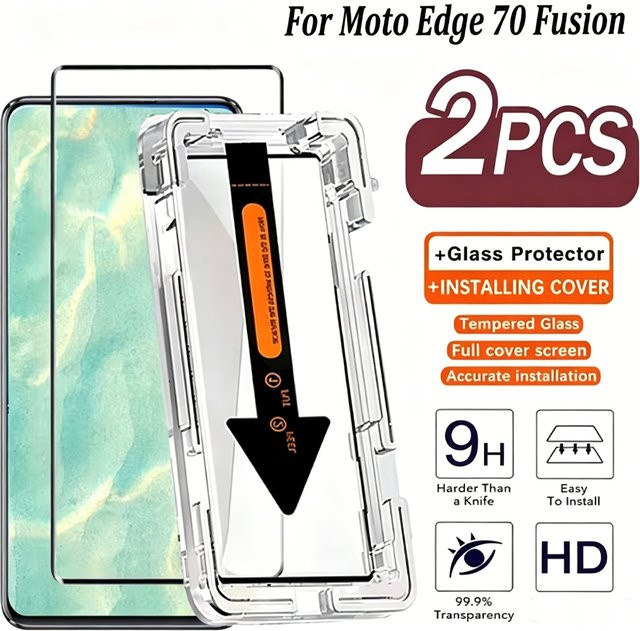Displayschutz aus Signature Glas für Motorola Edge 60 Fusion, 60 Pro, Edge 70 und Edge 50 Neo, transparent, 1 oder 2 Stück - Bild 1