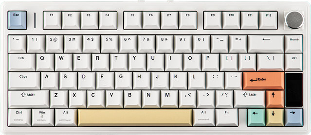 EPOMAKER TH80 V2 PRO Mechanische Gaming-Tastatur, 75% ANSI US QWERTY Layout, Hot-Swap Gasket Tri-Mode Kabellos mit RGB-Hintergrundbeleuchtung, Weiß - Bild 1