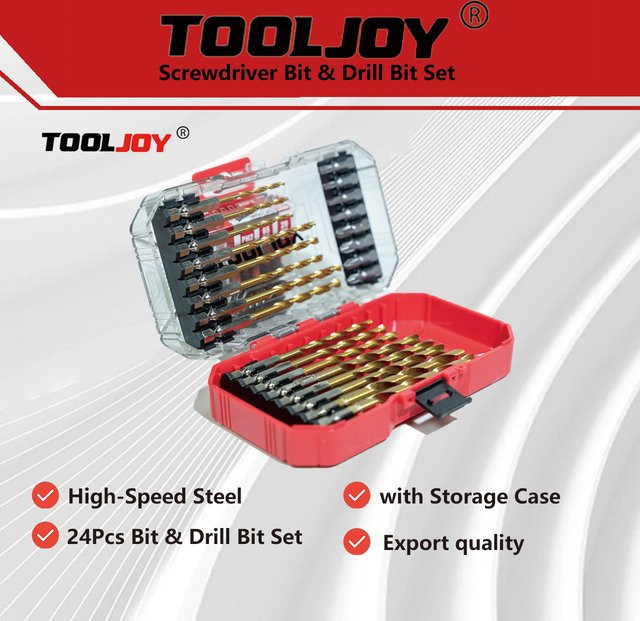 TOOLJOY 24-teiliges Titan-beschichtetes Bohrer-Set aus Edelstahl - Bild 1