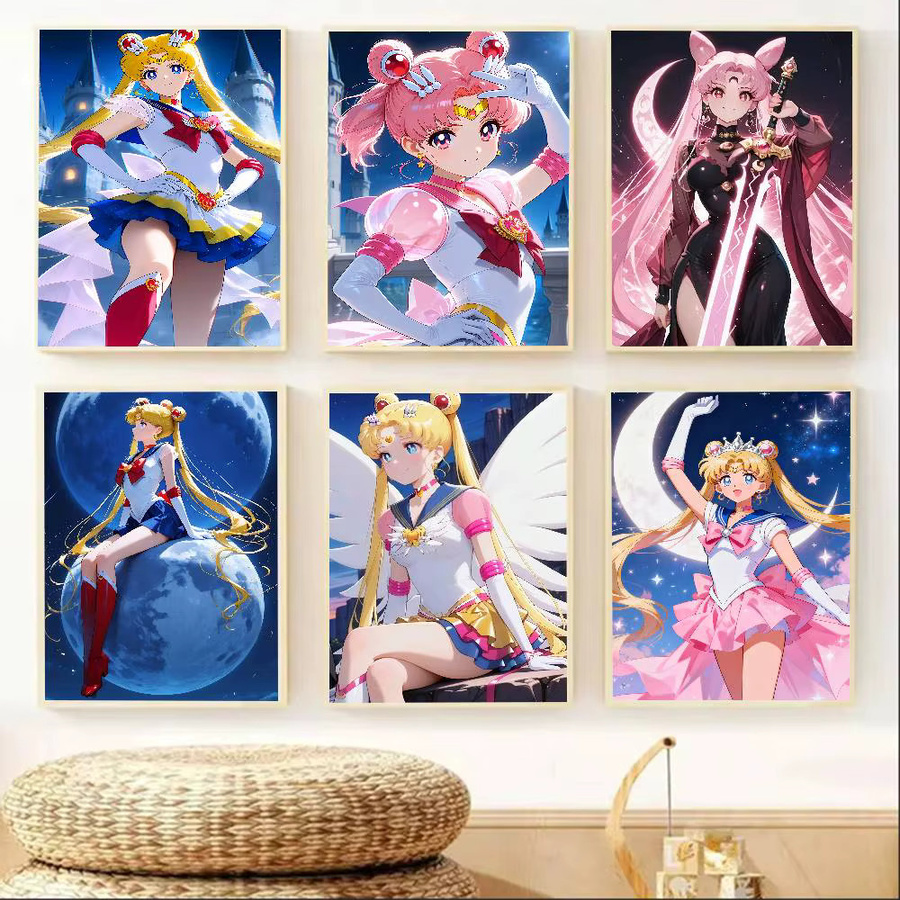Sailor Moon Anime-Poster Sailor Mercury Ami Mizuno als HD-Leinwand-Wandkunst in Mehrfarbig - Bild 5