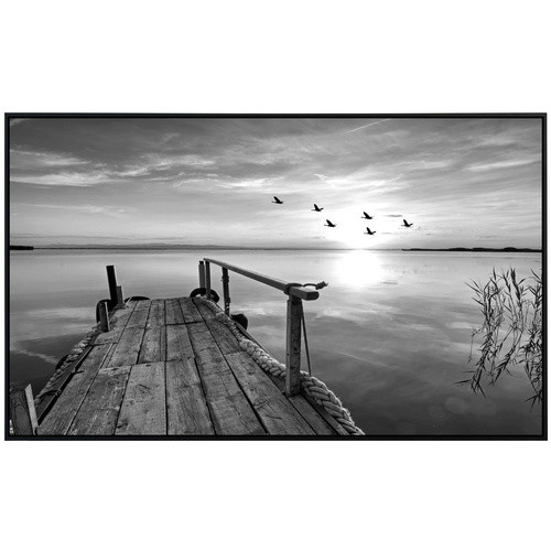 papermoon Infrarotheizung EcoHeat Steg am Wasser in Schwarz und Weiss mit Matt-Effekt und App-Steuerung - Bild 2