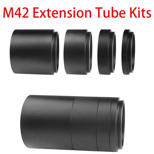 VBNM Verlängerungsrohr-Kit M42x0,75 in Schwarz für Astronomie und Astrofotografie mit verschiedenen Längen von 3 mm bis 30 mm - Bild 1