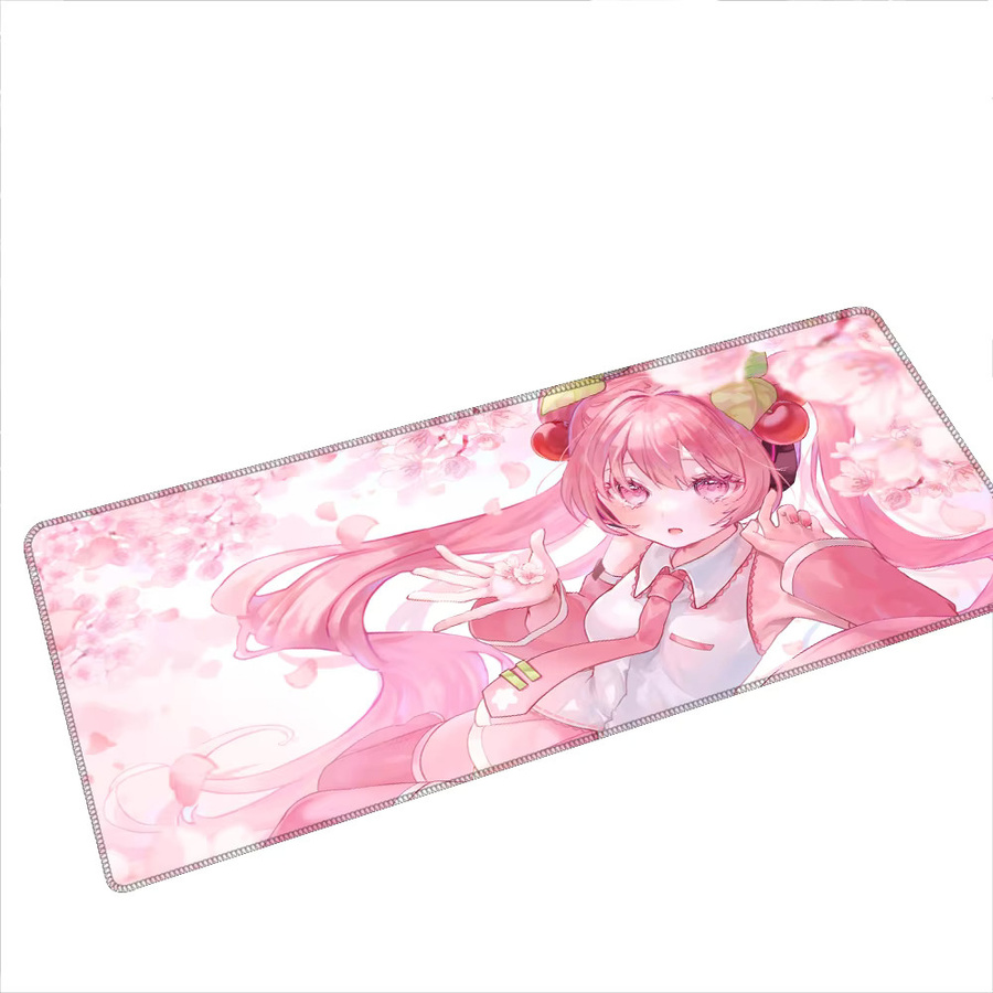 Kawaii Anime Hatsune Miku Gaming-Mauspad in Pink mit Sakura-Design für PC und Laptop - Bild 2