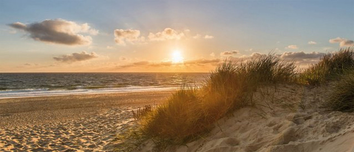 Bönninghoff Keilrahmenbild Strand Maritimes Landschaftsmotiv auf Leinwand, mehrfarbig, Breite: 140 cm, Höhe: 60 cm - Bild 1