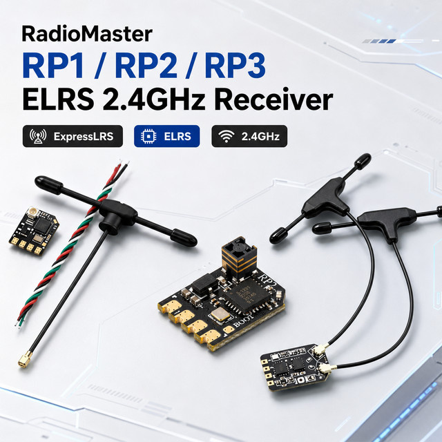 Radiomaster ELRS 2.4GHz Empfänger RP1 RP2 RP3 mit GPS-Modul in Schwarz für FPV Drohnen - Bild 1
