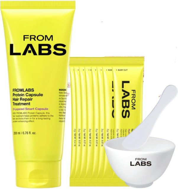 FROMLABS Protein Booster Pulver, Haarpflege-Set mit Keratin und Proteinen, 200 ml - Bild 1