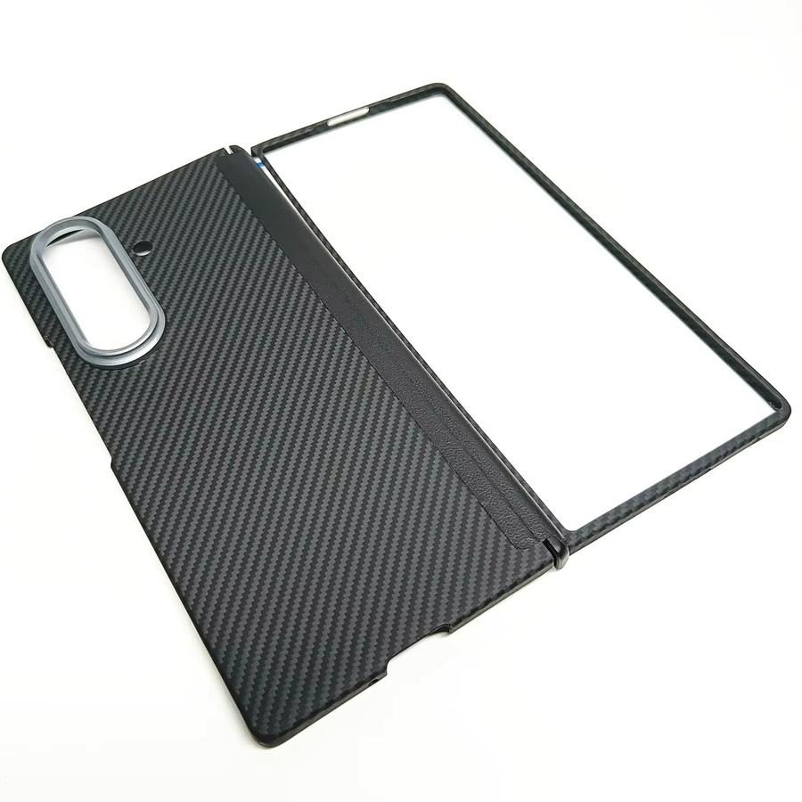 MagSafe Hülle aus echter Aramid-Carbonfaser für Samsung Galaxy Z Fold 8, Z Fold 7 und Z Fold 6 in Schwarz, matt und magnetisch - Bild 1