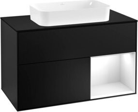 Villeroy & Boch Waschtischunterschrank Finion mit Abdeckplatte in Weiß lackiert, B: 100 cm, T: 50,1 cm - Bild 1