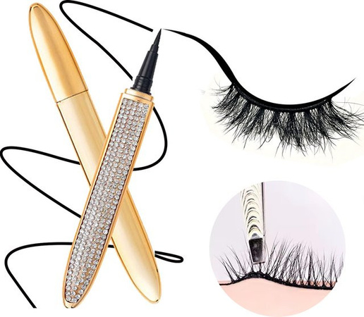 REDSIREN 2-in-1 Wimpernkleber & Eyeliner, Schwarz, Flüssig, Unisex