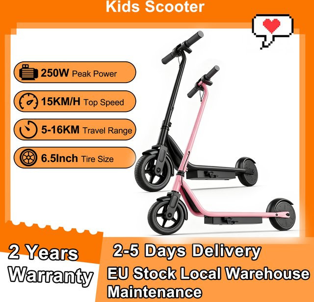 JUICEASE Elektrische Scooter für Kinder, Black - Bild 1