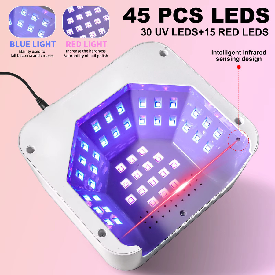 Limegirl UV LED Nagel Lampe, Herzform, 45 LEDs, Glänzend, Unisex - Bild 2