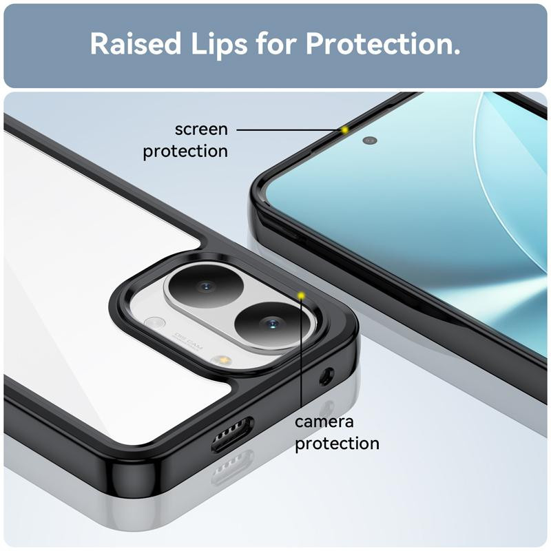 Xiaomi POCO X8 Pro Hülle mit Kameraschutz, transparente Schutzhülle aus hartem PC und weichem TPU - Bild 3