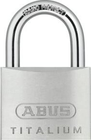ABUS Zylindervorhangschloss 64TI/50 aus Titalium in Silber, Schlosskörper-Breite: 50 mm - Bild 1