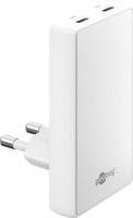 Goobay USB-C PD GaN Dual-Schnellladegerät 65 W in Weiß - Bild 1