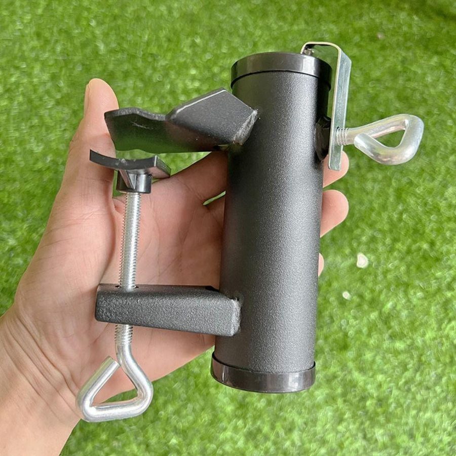 Zhipingingie Sonnenschirm Halter aus Metall in Schwarz für Terrassen und Decks - Bild 3