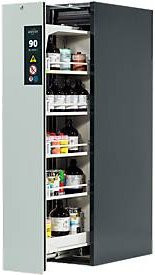 Asecos Sicherheitsschrank Typ 90 V-MOVE-90 mit 1 Vertikalauszug in Anthrazitgrau/Lichtgrau - Bild 1