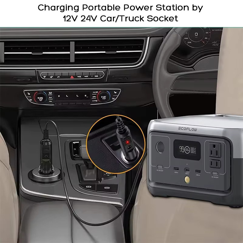 ZAEGIRZ XT60i auf Auto-Zigarettenanzünderkabel 12AWG, Länge: 1,5 m, kompatibel mit Ecoflow Delta/River, Anker SOLIX, ALLPOWERS R600 und BLUETTI AC2A/AC70/EB55 - Bild 6