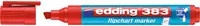 edding Flipchartmarker 383 Whiteboardmarker mit Keilspitze in Rot und Türkis - Bild 1