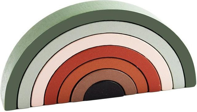 Kidsly Bogenbrücke Regenbogen Bausteine, Holzspielzeug, ab 4 Jahren - Bild 1