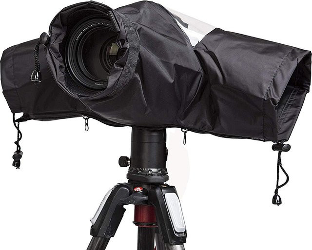 Alloet Wasserdichte Kamera-Regenhülle in Schwarz für Canon, Nikon und Sony - Bild 1
