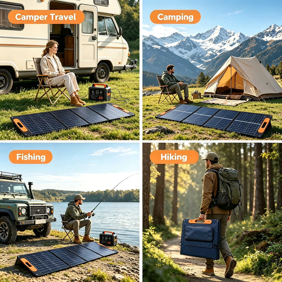 JINGYANGPV Faltbares Solarmodul 180W Wasserdichtes Solarladegerät für Camping und Wohnmobil - Bild 7