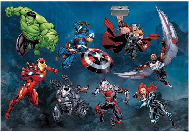 Komar Avengers Action Deko-Sticker, Multicolor, Breite: 100 cm, Höhe: 70 cm - Bild 1