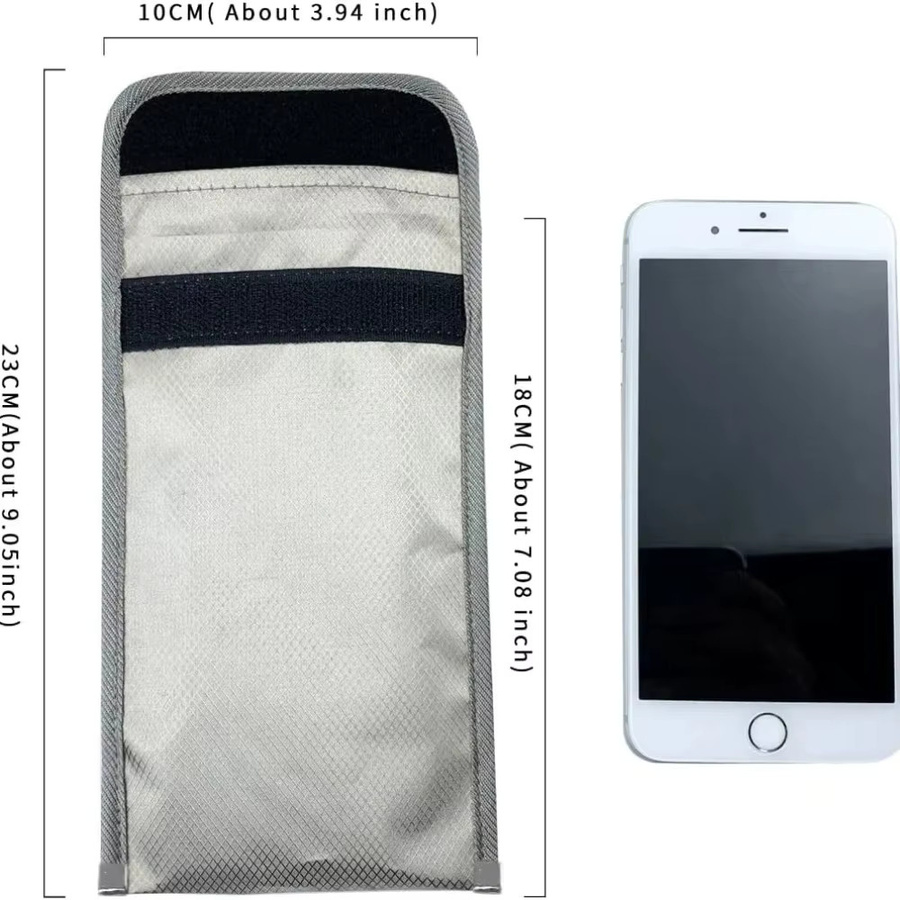 Anti-Strahlungs-Handytasche Faraday-Tasche zum Schutz vor EMF-Strahlung in Grau - Bild 2