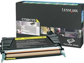 Lexmark Toner Cartridge C736H1YG Gelb für Laserdrucker mit 10.000 Seiten Kapazität - Bild 1