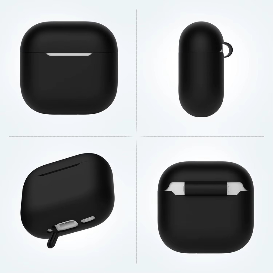 Silikon Schutzhülle für Apple AirPods 4 (2024) in Schwarz - Bild 6
