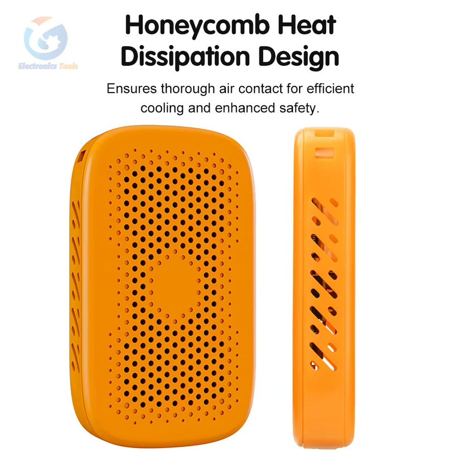Gaqqee 3-in-1 Luftqualitätsmessgerät in Orange mit LCD-Bildschirm zur Messung von CO2, Temperatur und Luftfeuchtigkeit sowie als Monoxid-Detektor - Bild 2