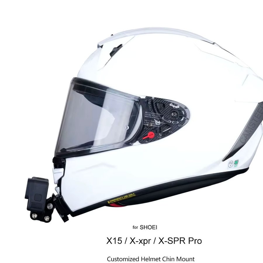 CAMSTEER Maßgeschneiderte Helm-Kinnhalterung für Shoei X15 X-xpr X-SPR Pro kompatibel mit GoPro Hero 13 12 11 Insta360 X4 X3 Ace Pro 2 DJI Action 5 Pro 4 - Bild 4