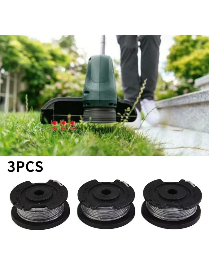 Bosch Ersatzspulen für Easygrasscut 18V Akku-Trimmer, 3er-Pack, Schwarz, jeweils mit 4 Meter 0,6mm Schnittfaden - Bild 1