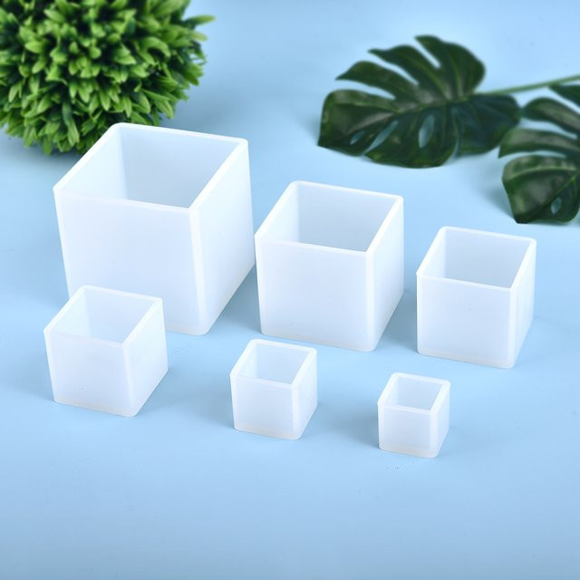 Silikon Gussform Set für DIY Schmuckherstellung mit Würfel und Zylinder für Harz und Epoxy in den Größen 20mm, 25mm, 35mm, 40mm und 50mm - Bild 1