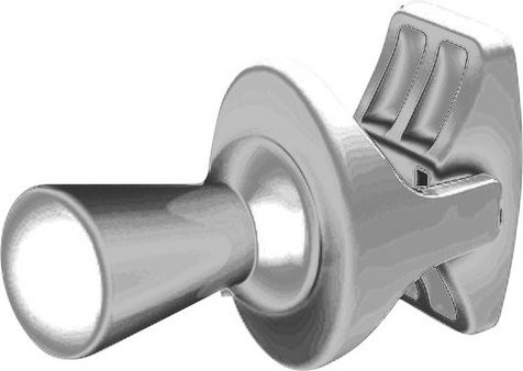 XIMAX Handtuch-Haken aus Kunststoff in Silber, B/H/T: 3,3 x 6,5 x 5,3 cm - Bild 1