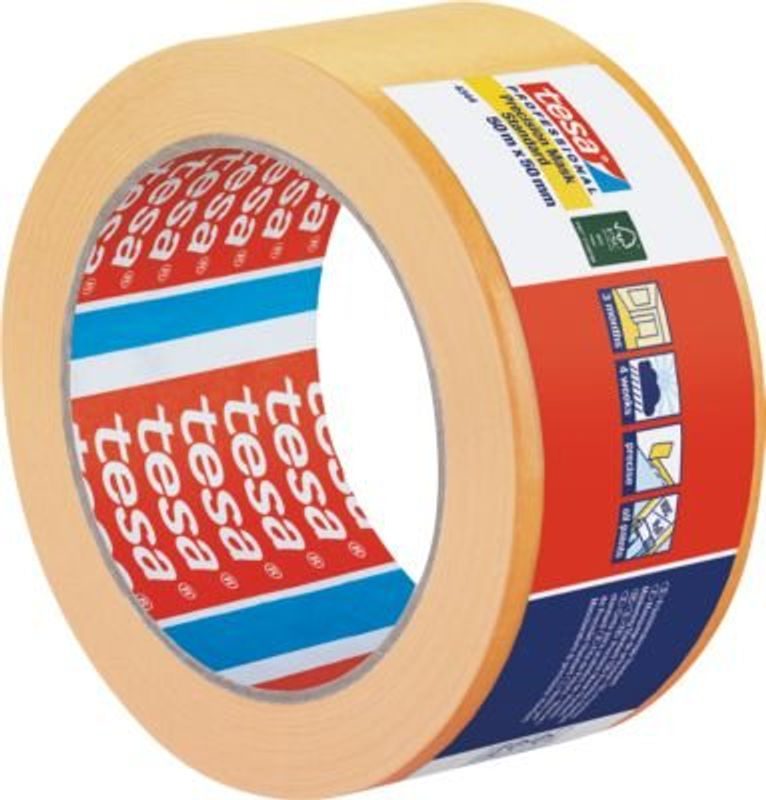 tesa Professional Präzisionskrepp 4344 Washi-Papier Gelb B: 50 mm, L: 50 m - Bild 2