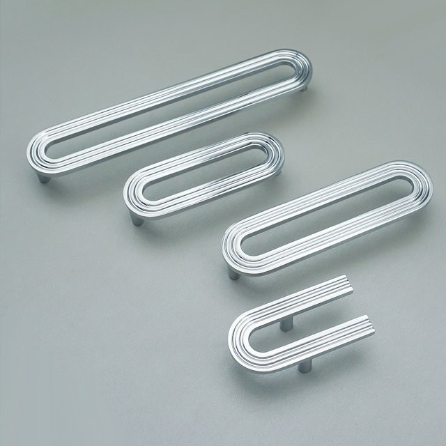 LBFEEL Möbelgriff aus massivem Messing im Nordic Design als Türgriff oder Schubladengriff in Chrom Silber oder Gold - Bild 1