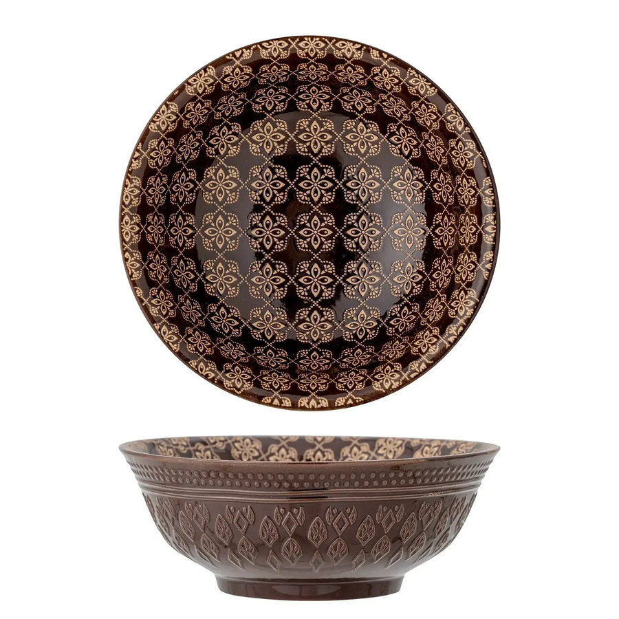 Bloomingville Schale aus Steingut in Braun Marsala, Durchmesser: 21 cm - Bild 1