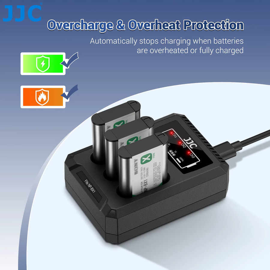 JJC NB-13L USB Typ-C Akkuladegerät in Schwarz für Canon PowerShot SX740 HS G1 X Mark III G5 X Mark II G7 X Mark II III G9 X Mark II - Bild 5