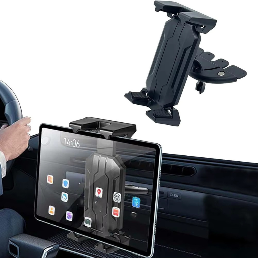 Universal CD-Slot Tablet und Smartphone Halterung für die Auto-Navigation in Schwarz - Bild 2