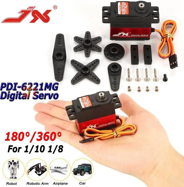JX PDI-6221MG Digital RC Servo, Metall, Zubehör - Bild 1