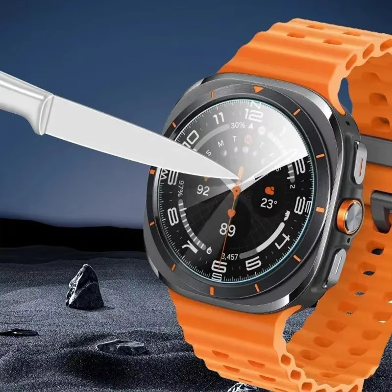 HUBANDE Displayschutz aus gehärtetem Glas für Samsung Galaxy Watch Ultra, 7, 6, 5, 4, 8 in Transparent - Bild 3