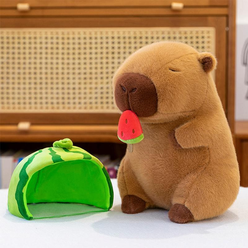 Wassermelonen Capybara Plüschtier Braun 23cm - Bild 3