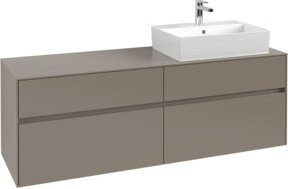 V&B Waschtischunterschrank Collaro in Tau mit LED-Beleuchtung, B/T/H: 160 x 54,8 x 50 cm - Bild 1