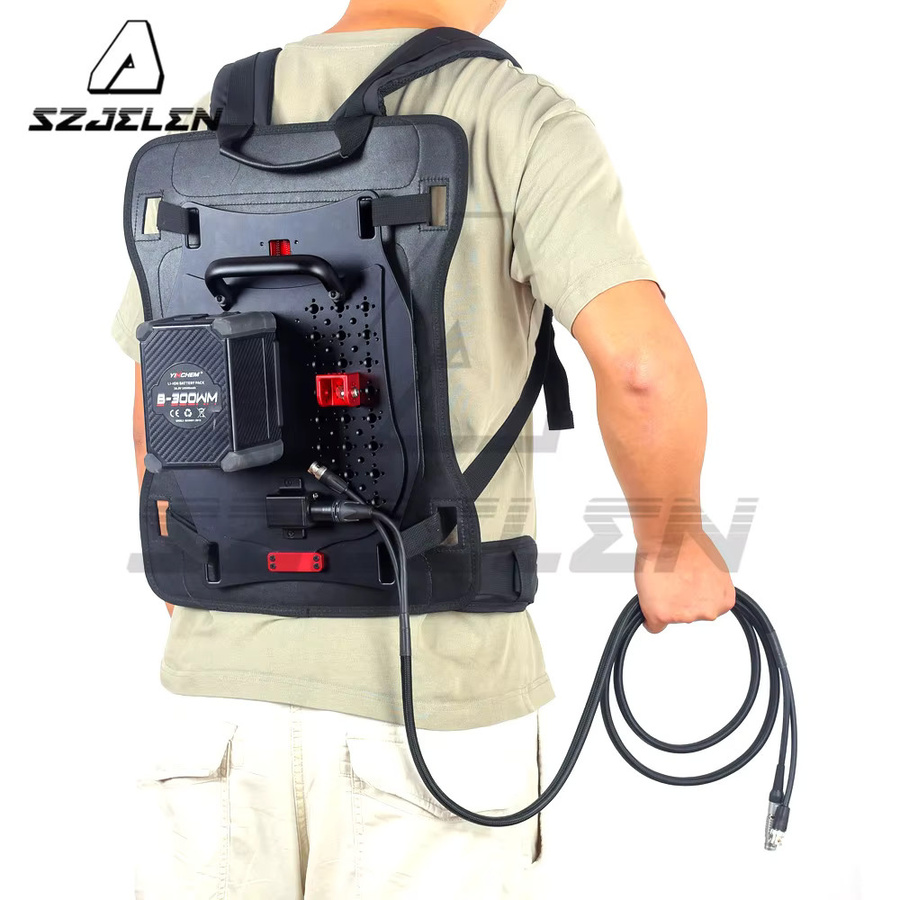 SZJELEN V-Mount B-Mount Akku-Rucksack in Schwarz mit Griff, Befestigungsplatte und XLR 3-Pin-Ausgang für ARRI ALEXA 35 und mini LF Kameras - Bild 5