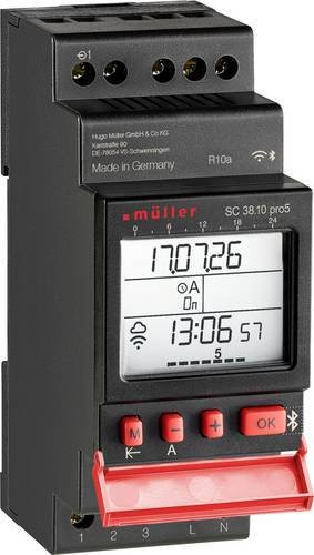 Müller SC 38.10 pro5 Digitale Zeitschaltuhr in Schwarz, 110 V/AC - 230 V/AC, 600W - Bild 1