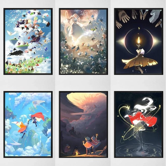Selbstklebender Anime Poster Druck Sky Children Of The Light aus Papier, Mehrfarbig - Bild 1