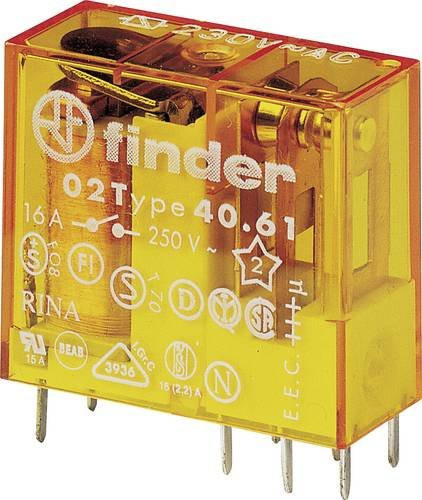 Finder Printrelais 40.61.8.110.4300 110 V/AC 16A 1 Schließer transparent - Bild 1
