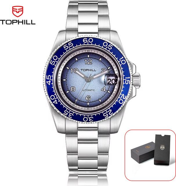 TOPHILL Armbanduhr Automatik, Edelstahl, 41 mm, Herren, Silber - Bild 1