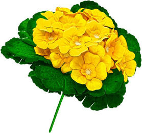 Kunstblume Primel in Gelb und Rot als stehende Frühlingsdekoration - Bild 1